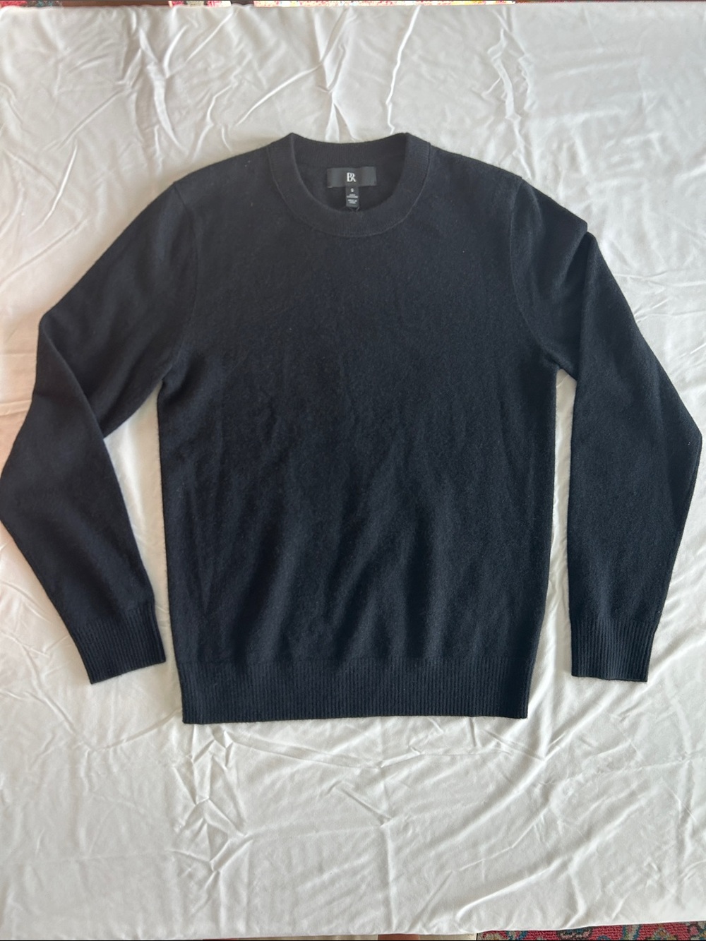 NWT Banana Republic Black 100% Cashmere Crewneck Sweater Small